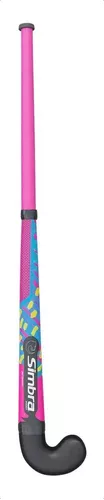 Palo Hockey Simbra School Madera Reforzado Iniciación Niño Color Fucsia Negro Spirit Pulgada 30