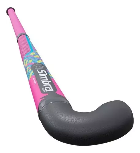 Palo Hockey Simbra School Madera Reforzado Iniciación Niño Color Fucsia Negro Spirit Pulgada 30