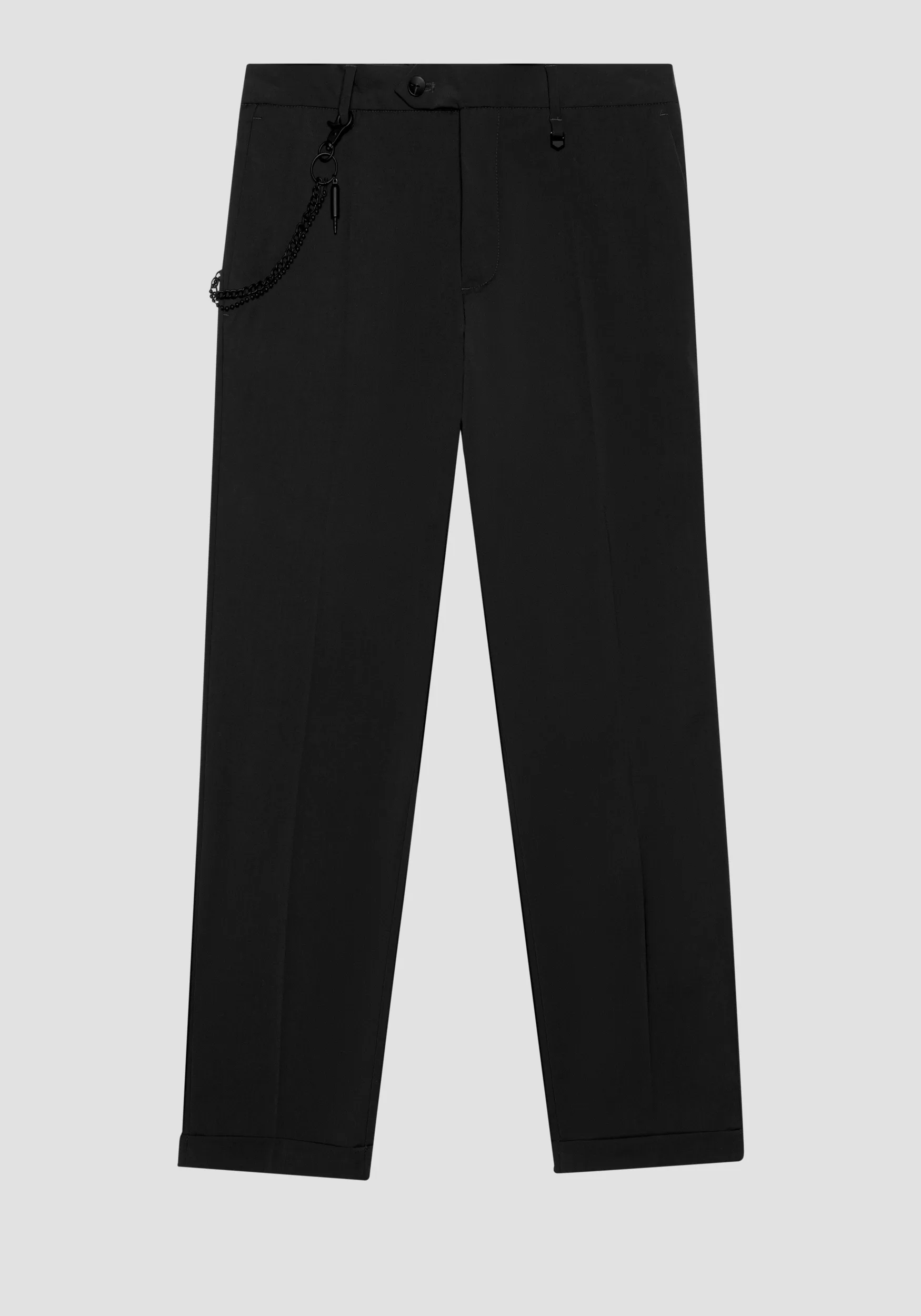 PANTALONES SLIM FIT «RAD» TOBILLEROS CON PLIEGUE CENTRAL