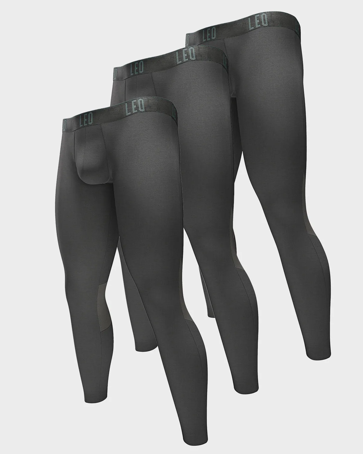 Paquete x3 bóxers largos tipo licra en microfibra con mallas transpirables para hombre