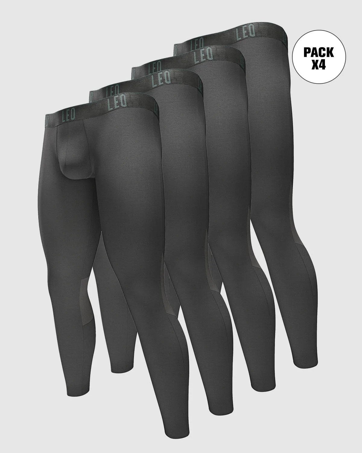Paquete x4 licras deportivas en microfibra con mallas transpirables para hombre