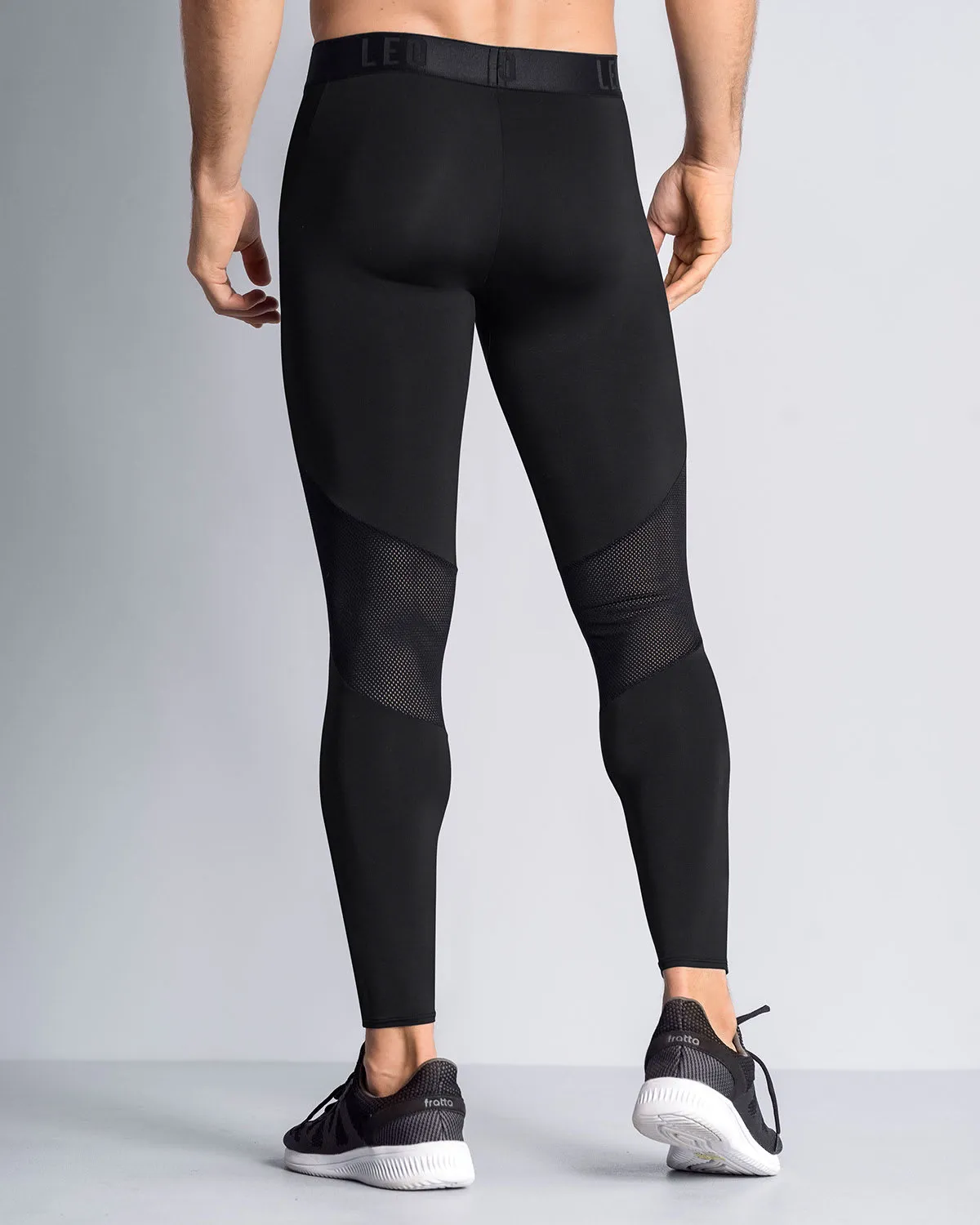 Paquete x5 licras deportivas en microfibra con mallas transpirables para hombre
