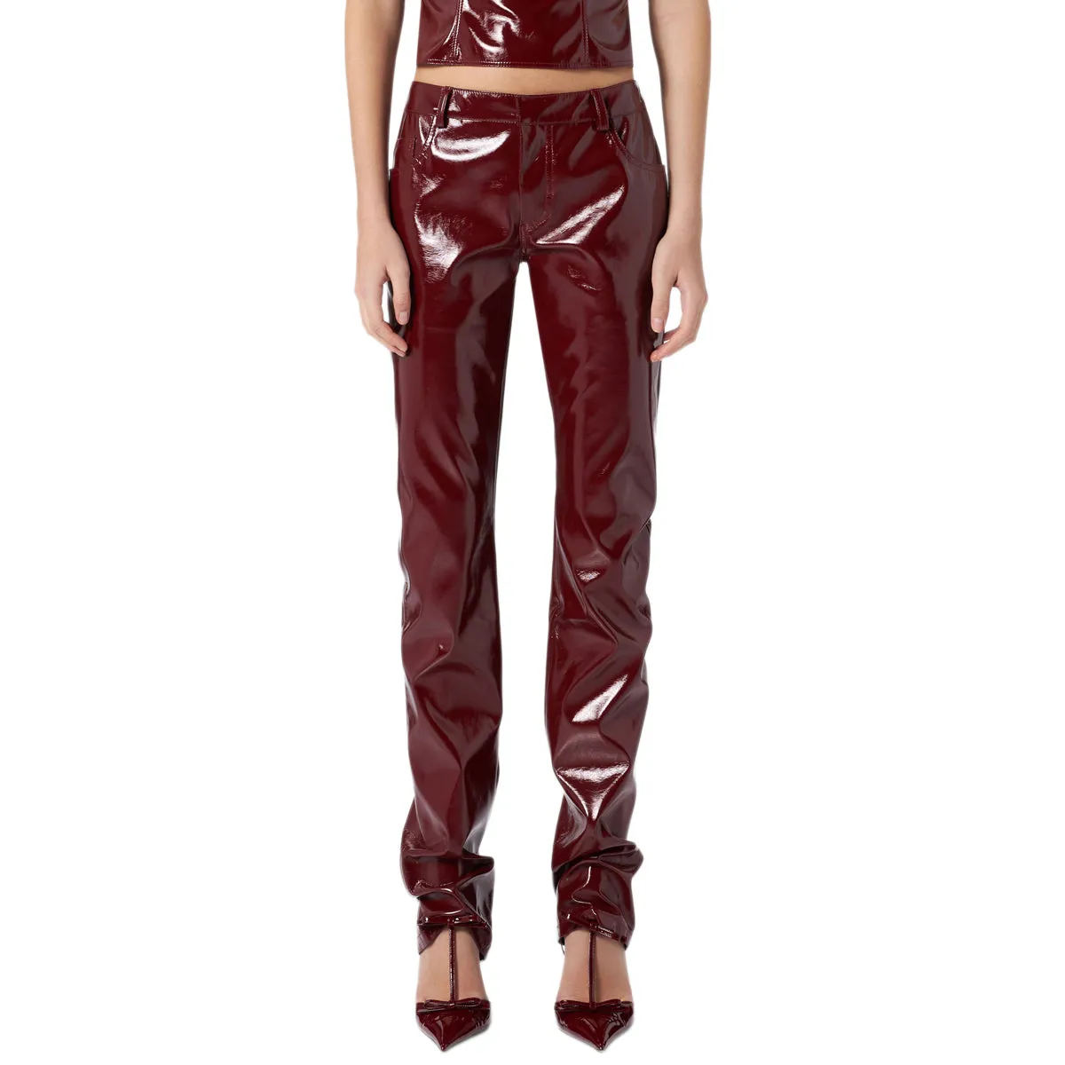Patent Straight Pants
