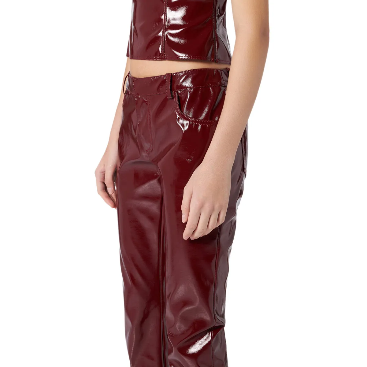 Patent Straight Pants