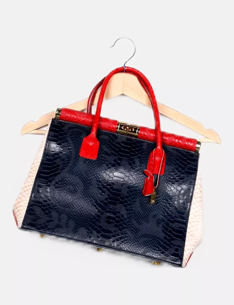 Pelle Di Giada Bolso tricolor texturizado