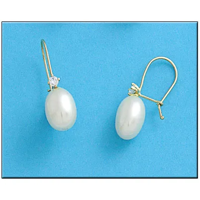 Pendientes Oro Perla