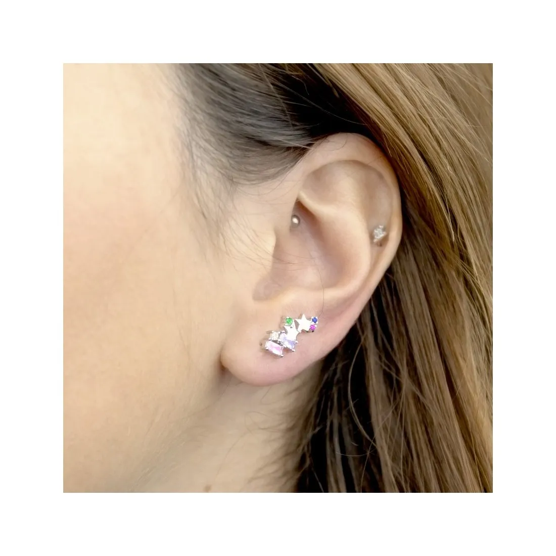 Pendientes Plata Trepadores