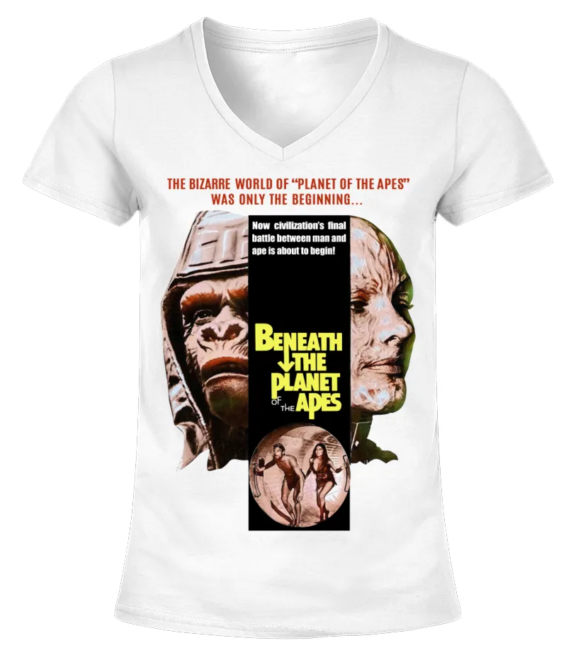 Planet of the Apes  WT (3) Camiseta cuello pico Mujer