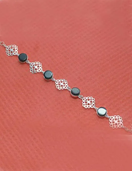 pulsera fink cinco rombos azabache