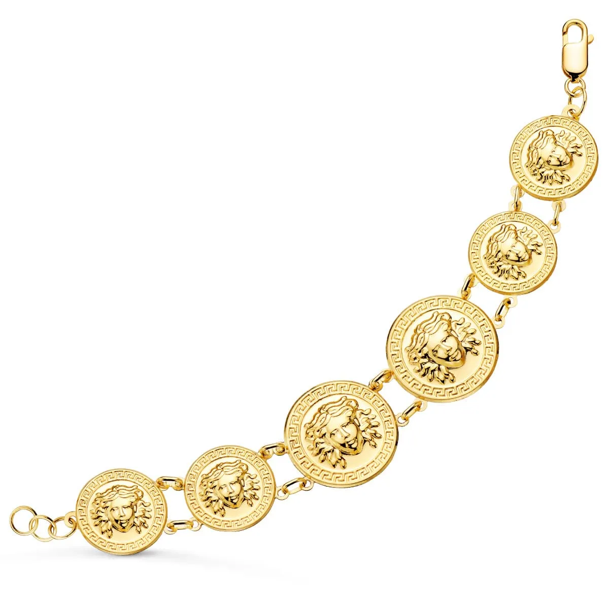 Pulsera Oro Medallas Medusa