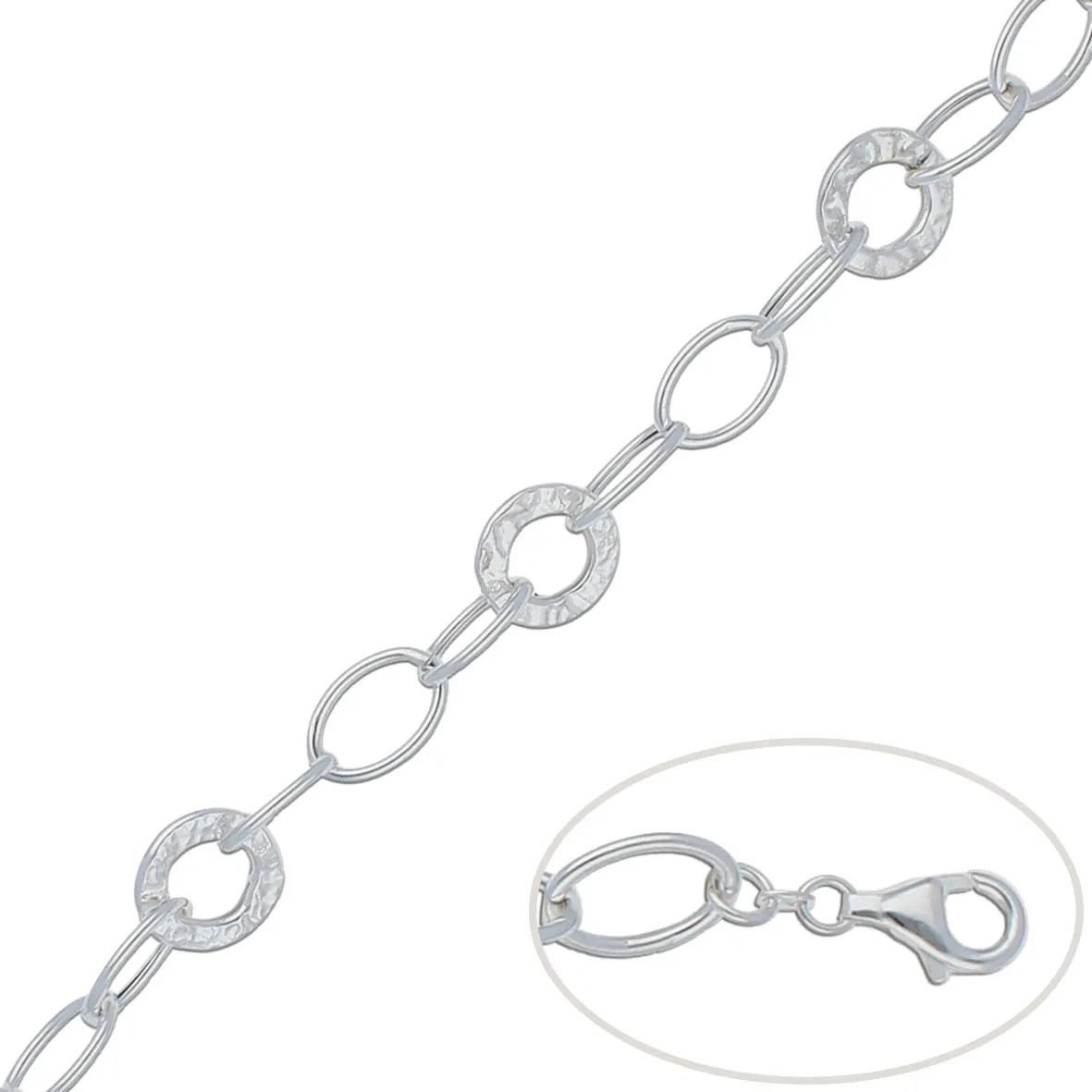 Pulsera Plata Eslabones 14mm.