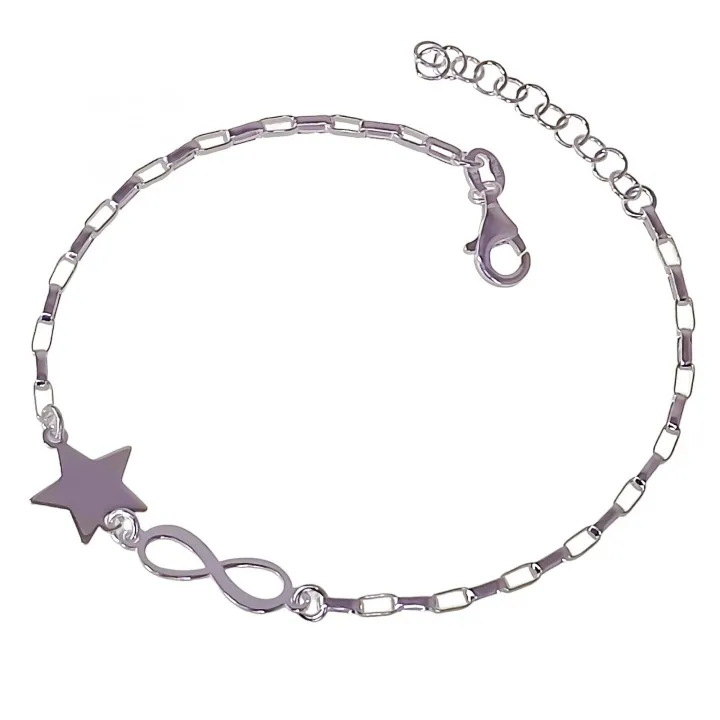 Pulsera Plata Infinito Estrella