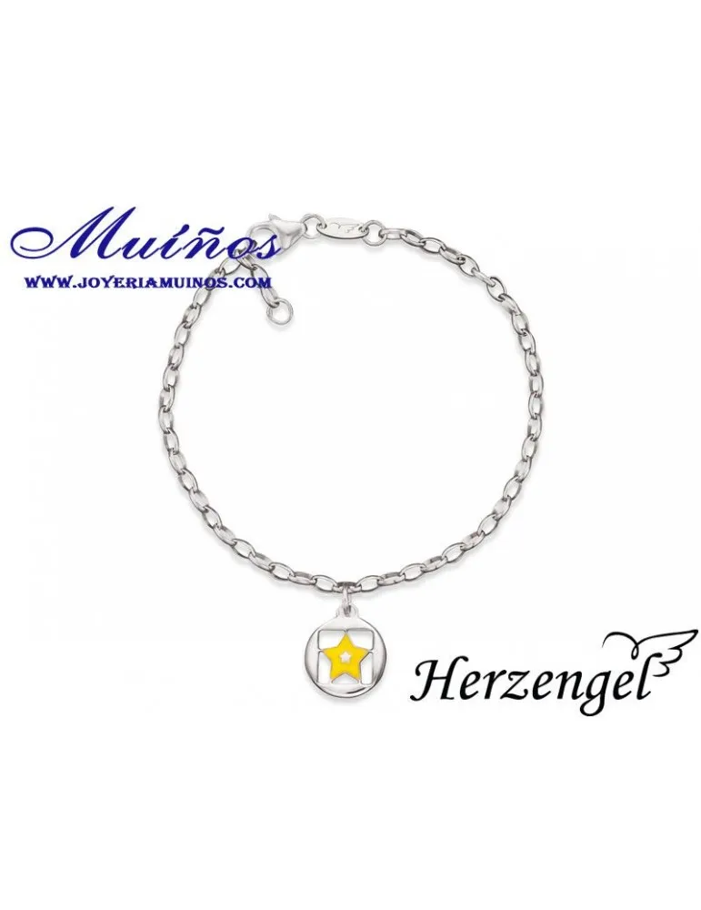Pulsera plata niña Herzengel estrella