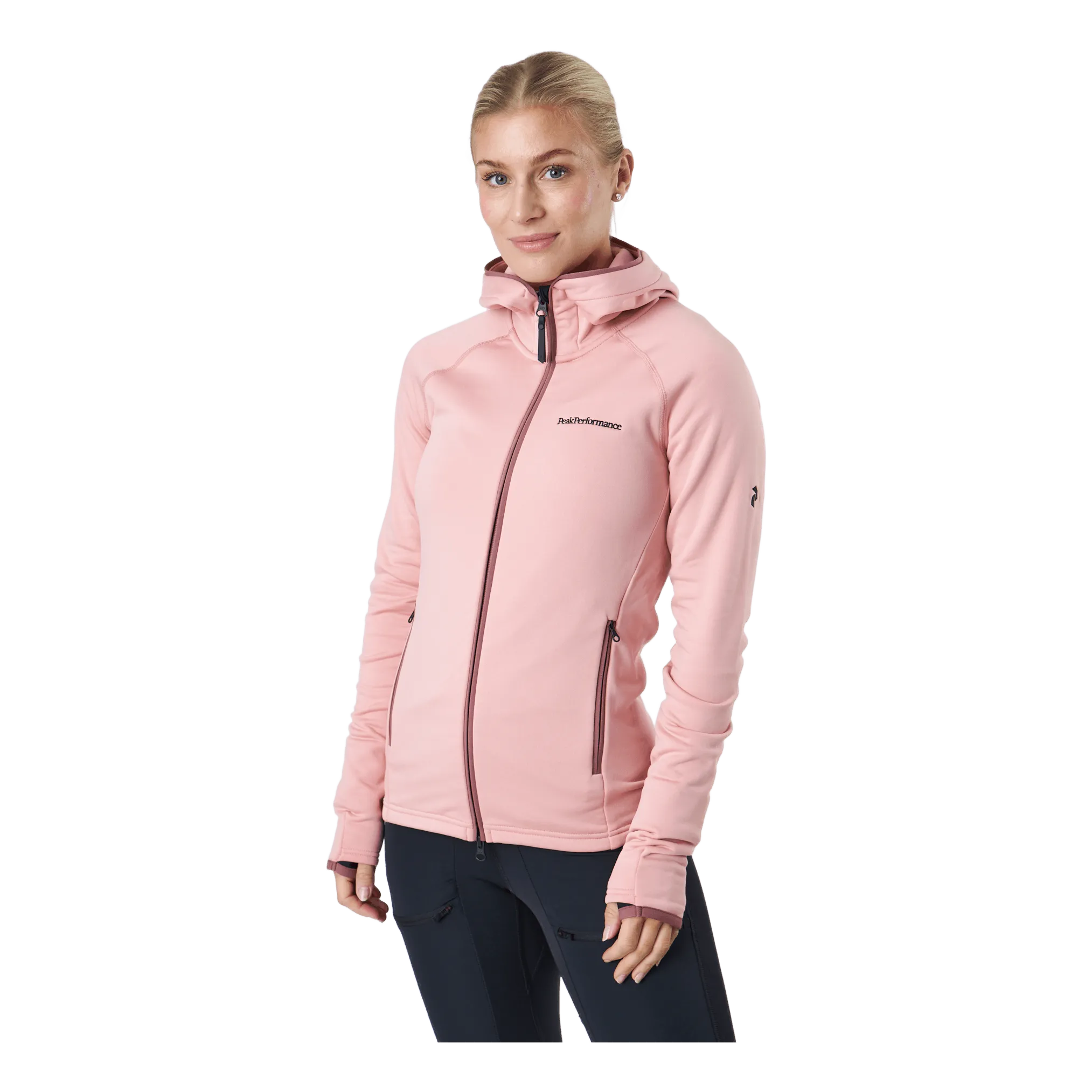 Rendimiento máximo W Chill Light Zip Hood Warm Blush/rose Brown