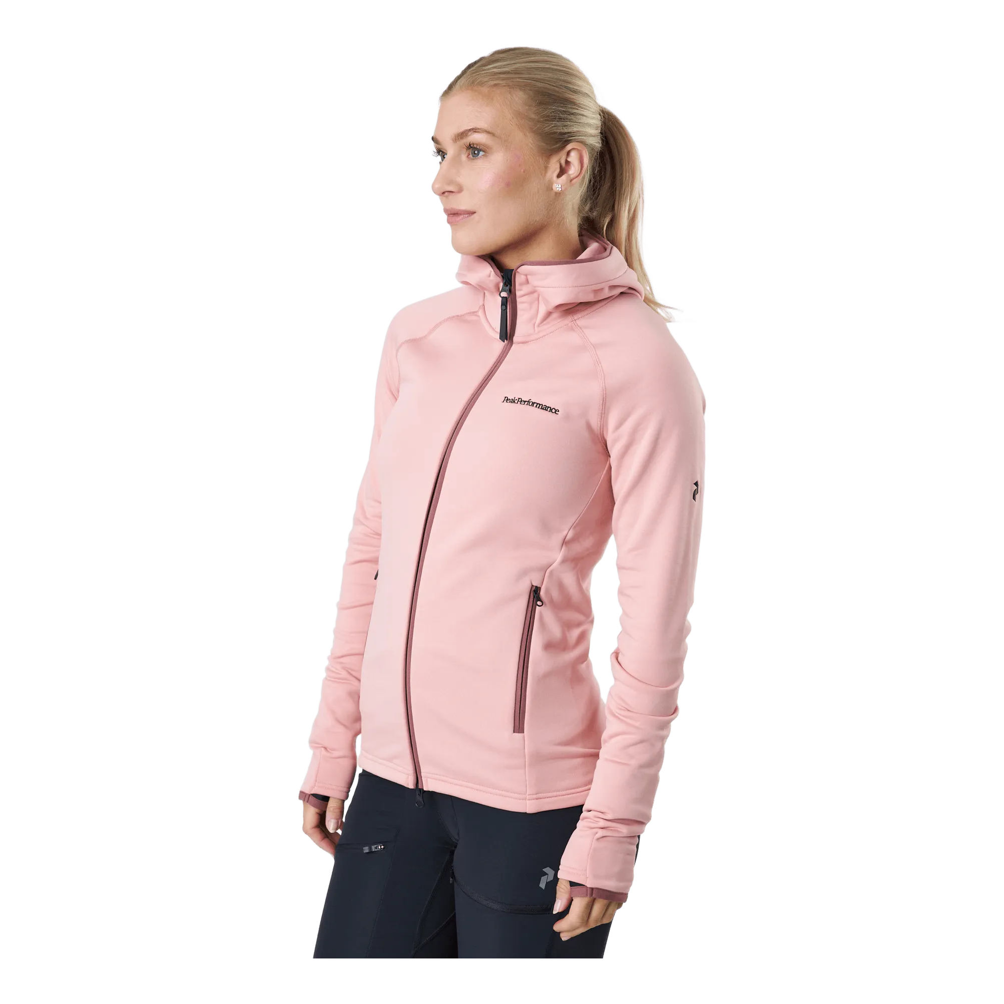 Rendimiento máximo W Chill Light Zip Hood Warm Blush/rose Brown