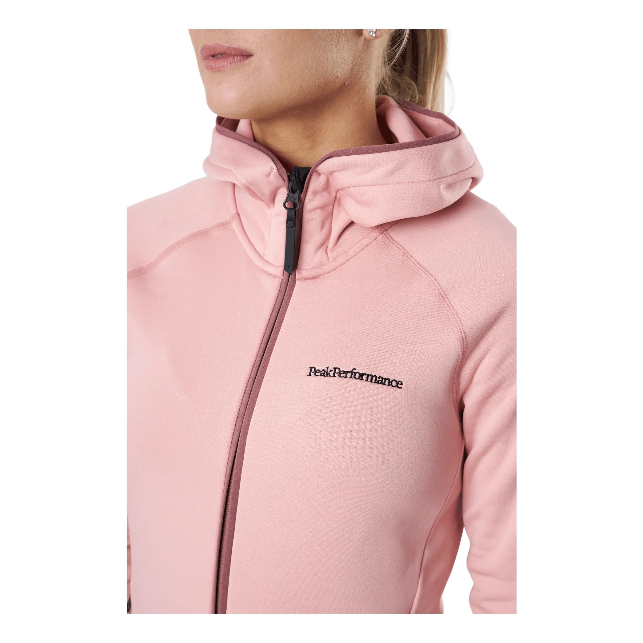 Rendimiento máximo W Chill Light Zip Hood Warm Blush/rose Brown