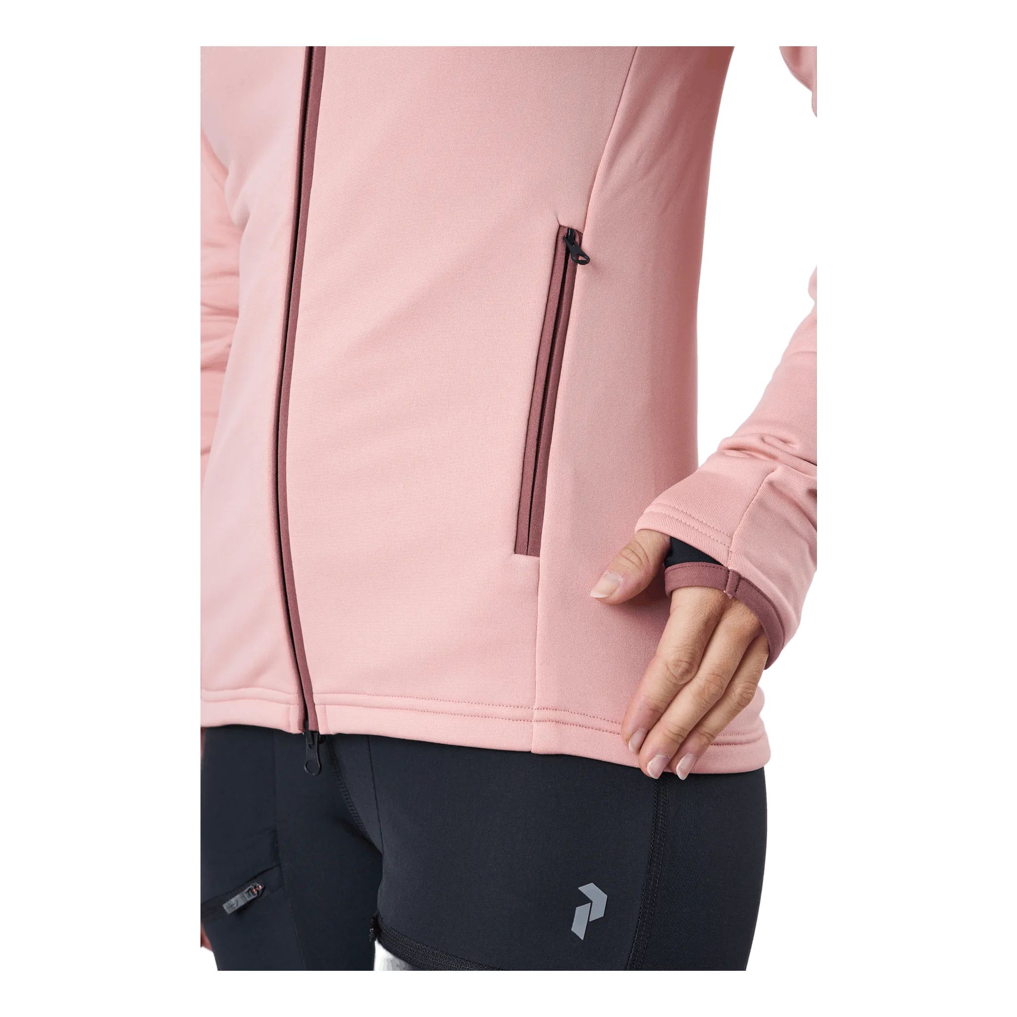 Rendimiento máximo W Chill Light Zip Hood Warm Blush/rose Brown