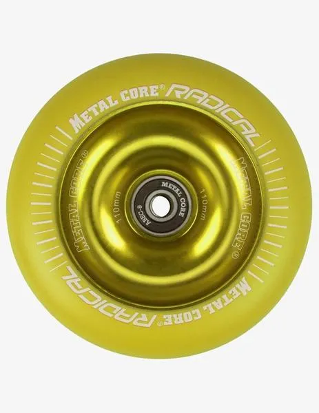 RUEDA METAL CORE RADICAL 110MM  AMARILLO FLUOR