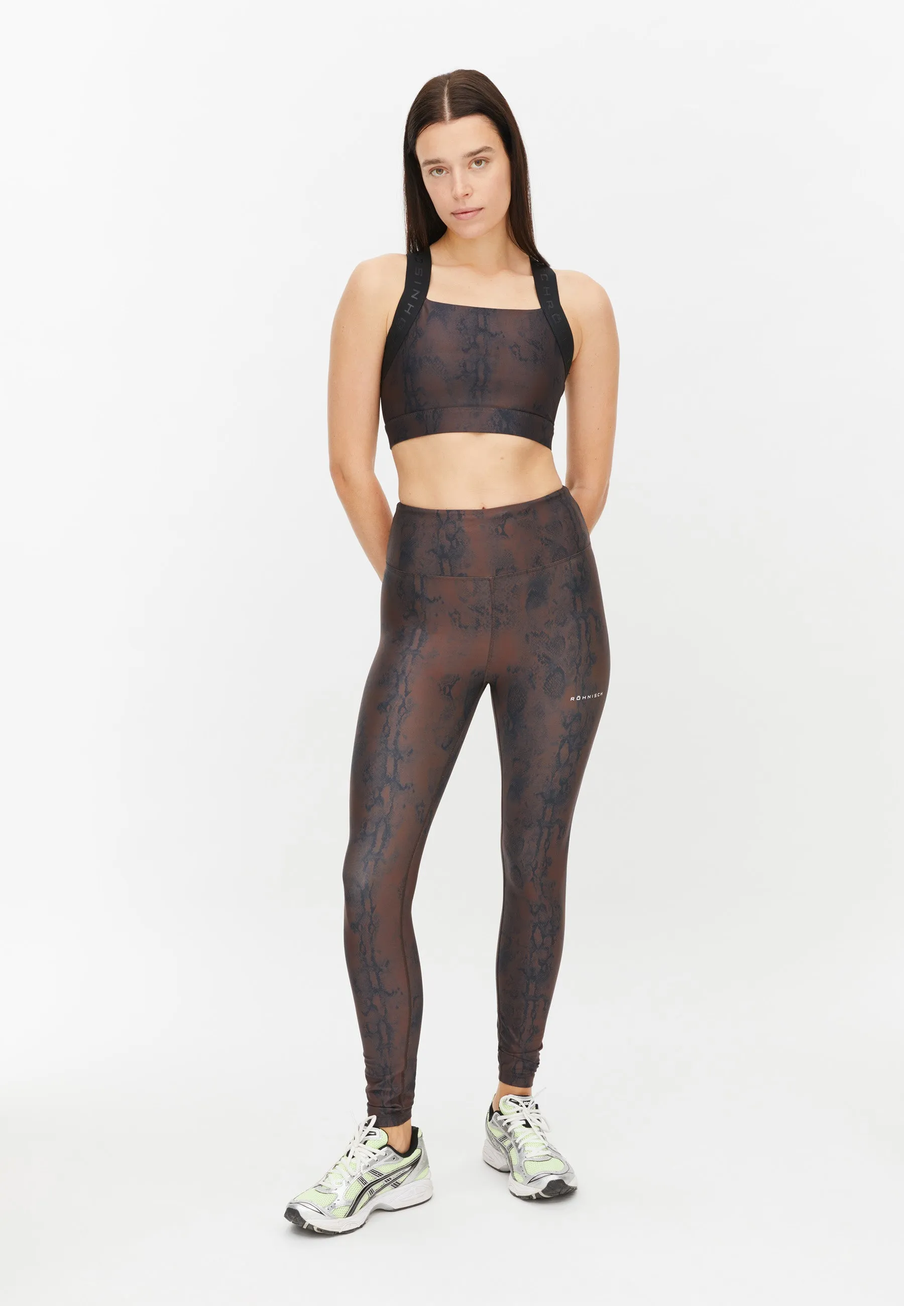 Röhnisch Kay Printed Sportsbra Brown Snake