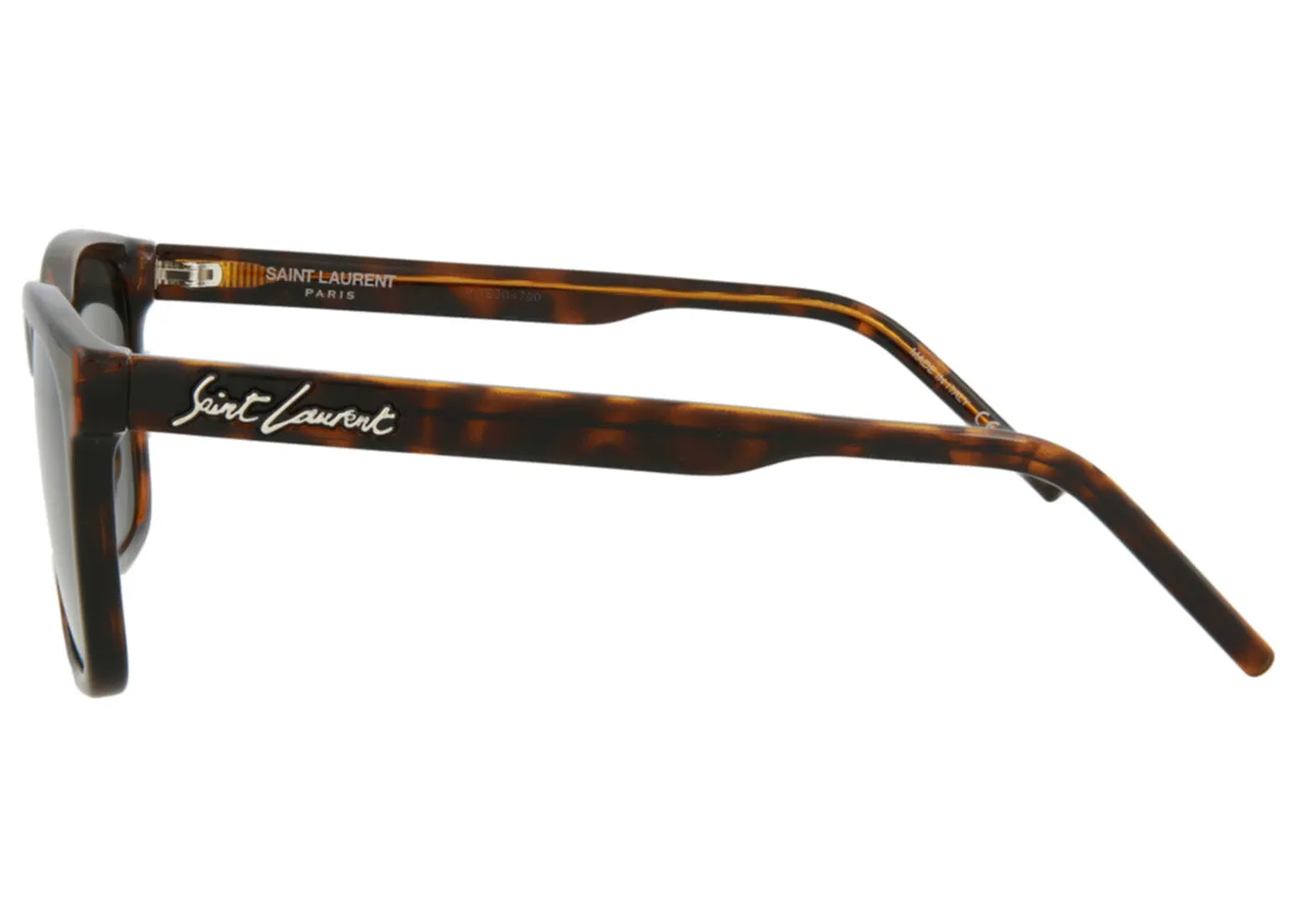 SAINT LAURENT RECTANGLEFRAME INJECTION SUNGLASSES HAVANA/GREY
