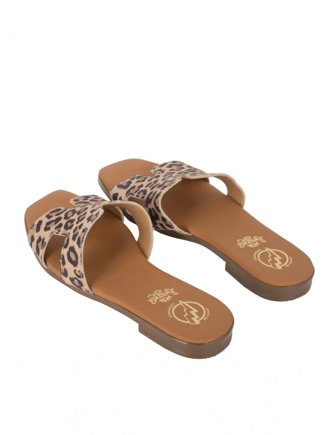Sandalia Plana Pala Leopardo PERA LIMONERA