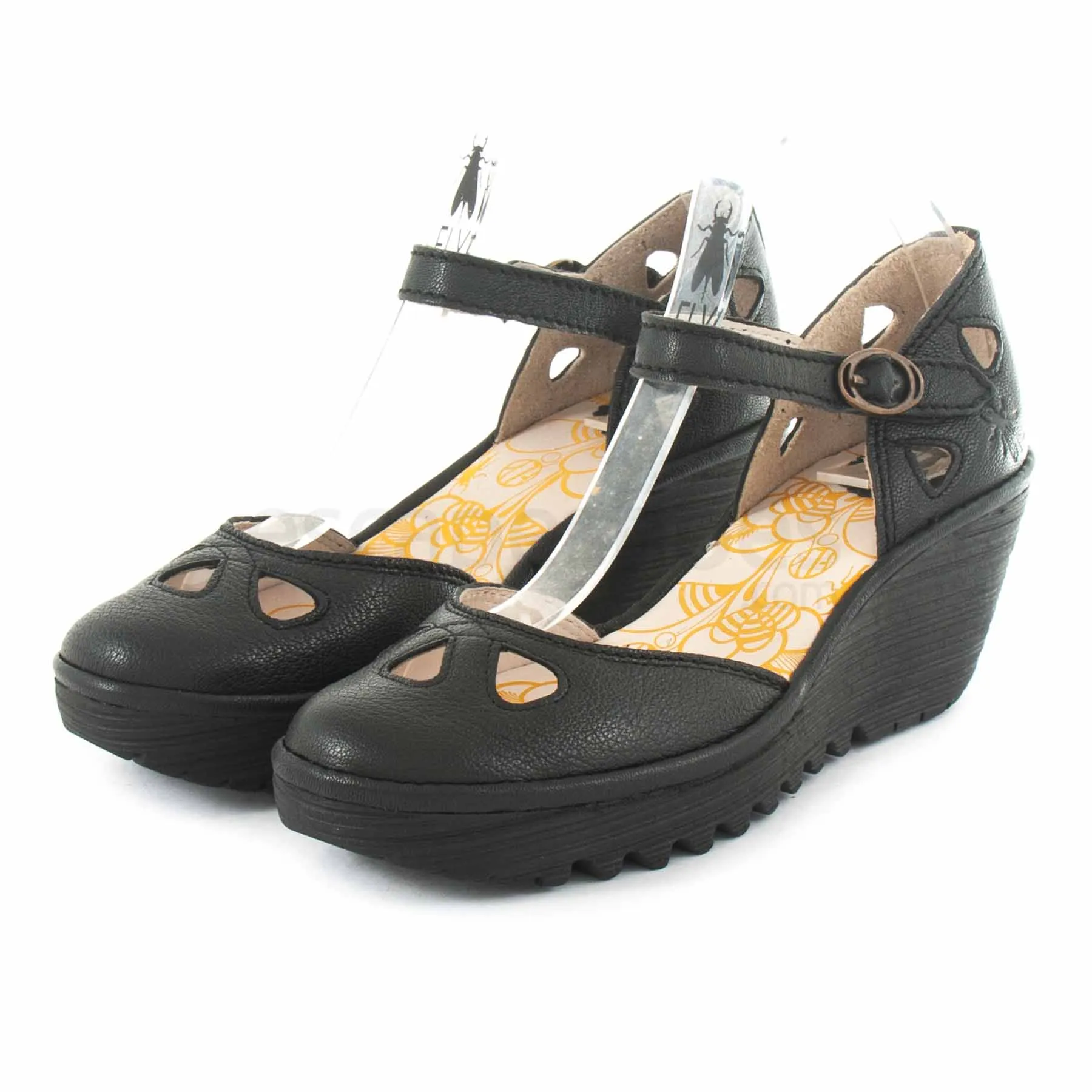 Sandálias FLY LONDON Yellow Yuna Black P500016090