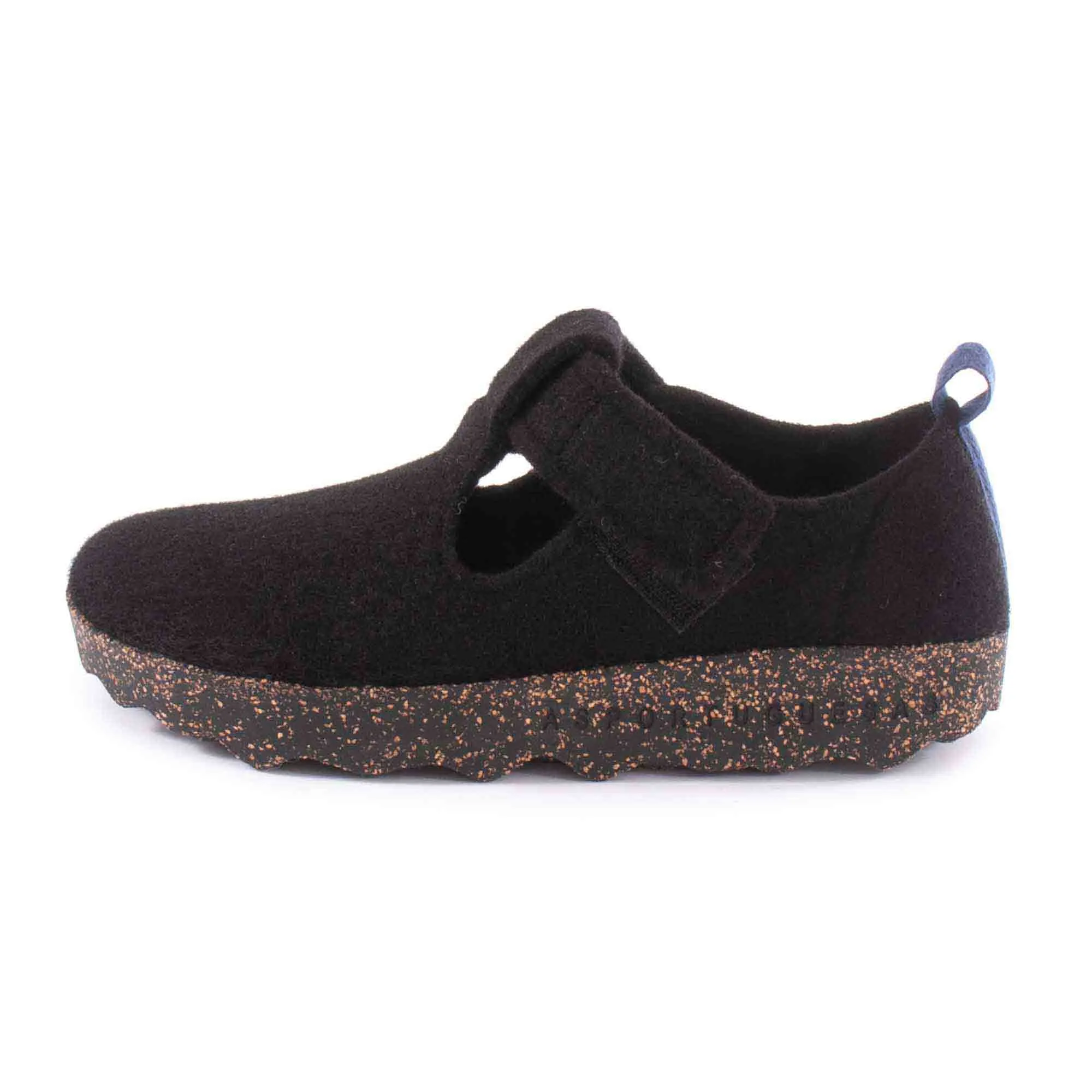 Sapatos ASPORTUGUESAS Cate Tweed Felt Black P018085004