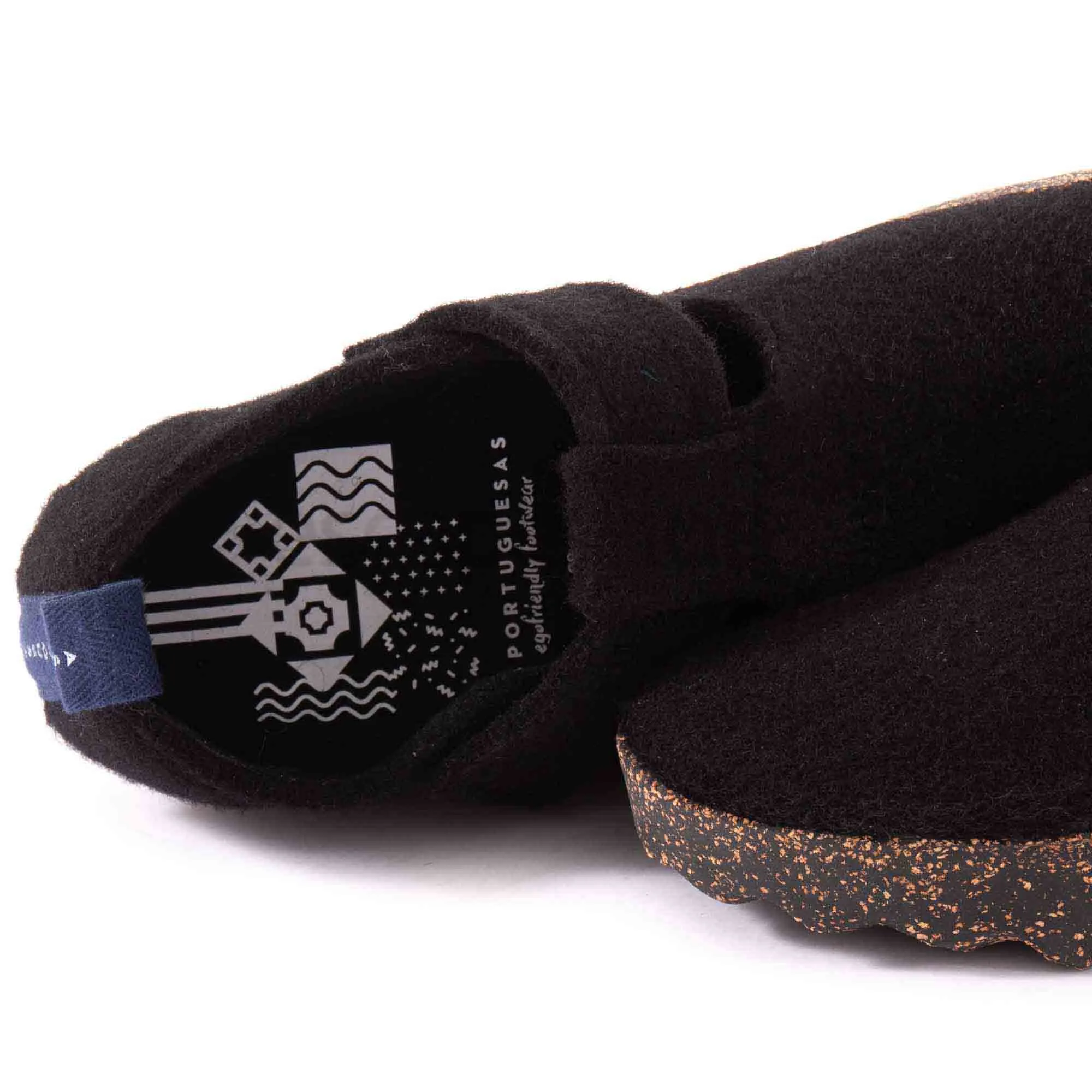 Sapatos ASPORTUGUESAS Cate Tweed Felt Black P018085004