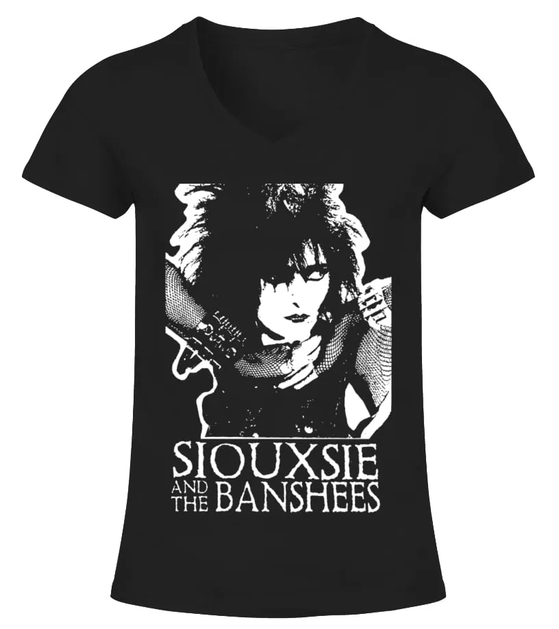 Siouxsie And the Banshees BK (12) Camiseta cuello pico Mujer