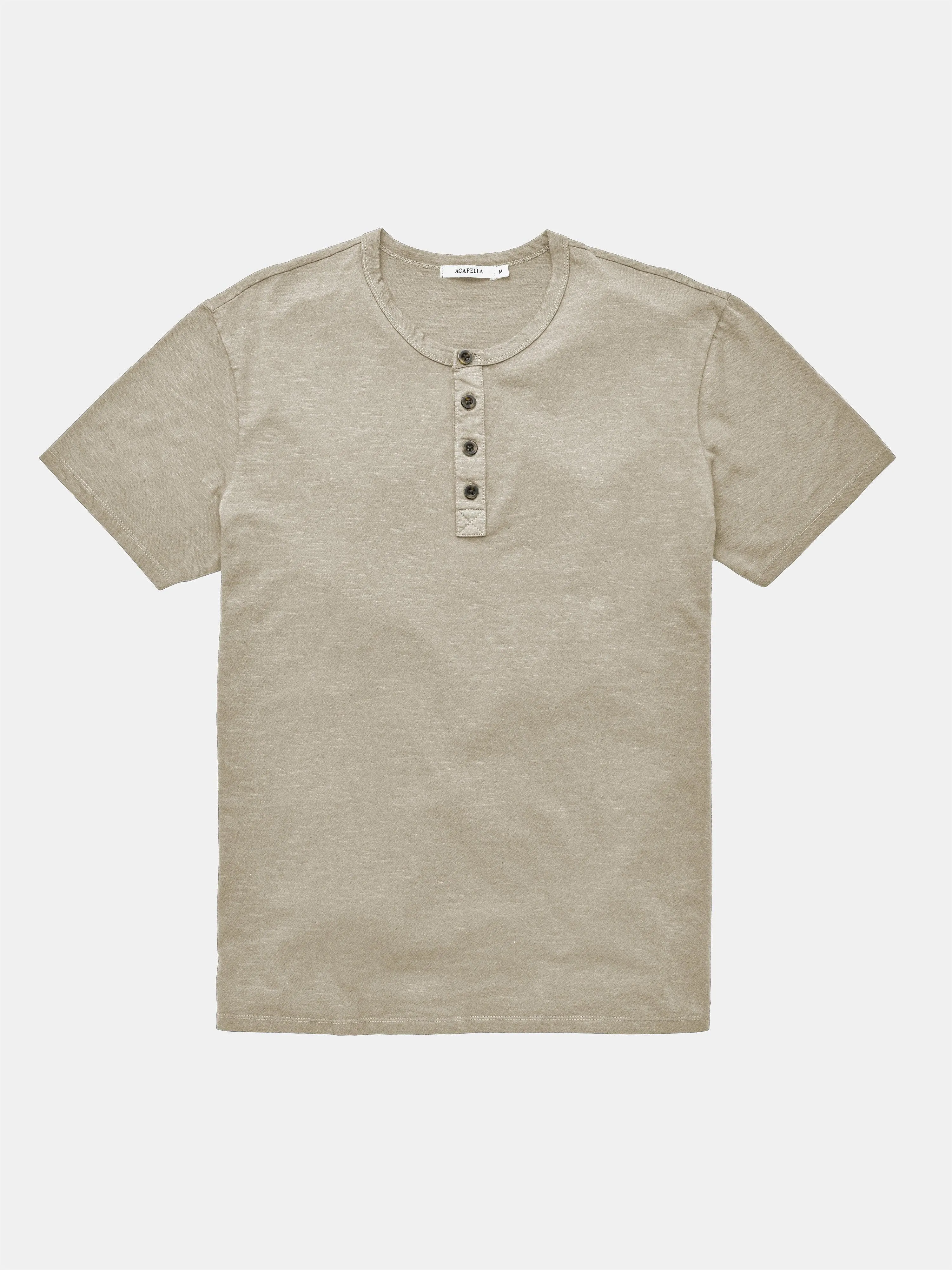SLUB SS HENLEY  TEE