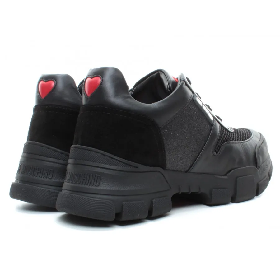 Sneakers Mujer LOVE MOSCHINO JA15664 Gli Cro Ne Cuero Negro