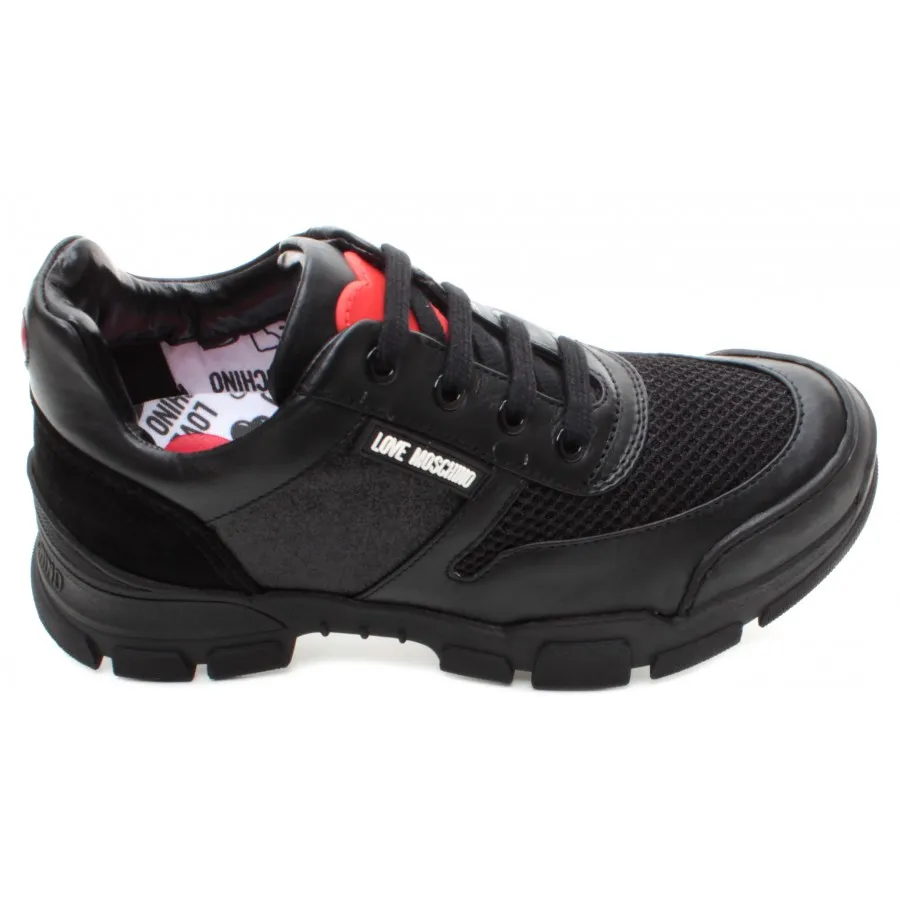 Sneakers Mujer LOVE MOSCHINO JA15664 Gli Cro Ne Cuero Negro