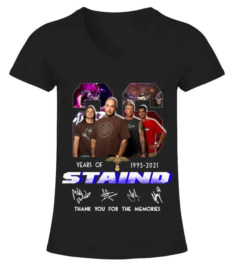 STAIND 26 YEARS OF 19952021 CAMISETA CUELLO PICO MUJER