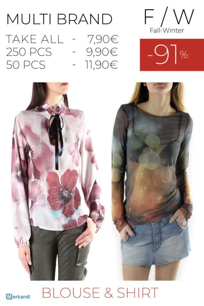 STOCK DE CAMISAS Y BLUSAS DE MUJER
