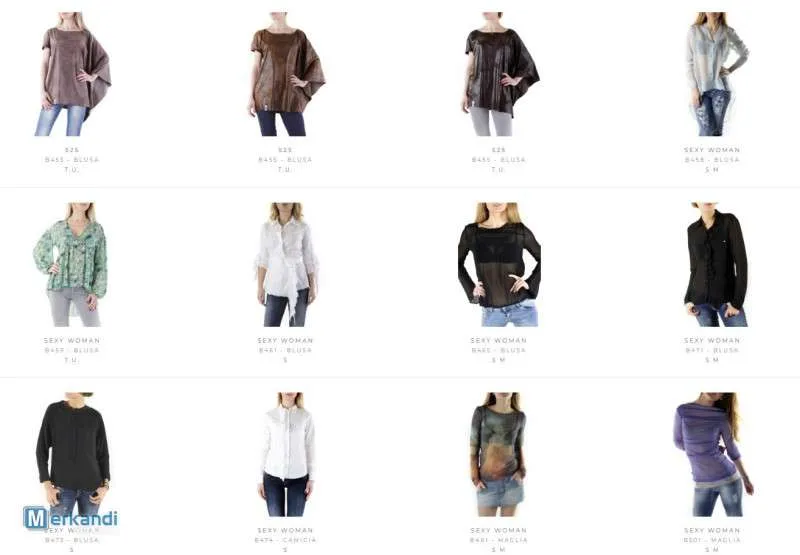 STOCK DE CAMISAS Y BLUSAS DE MUJER