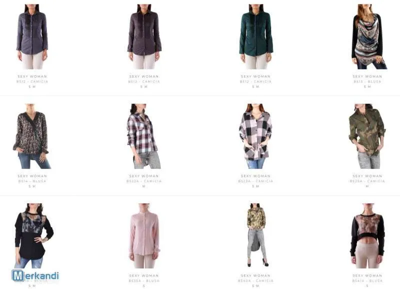 STOCK DE CAMISAS Y BLUSAS DE MUJER