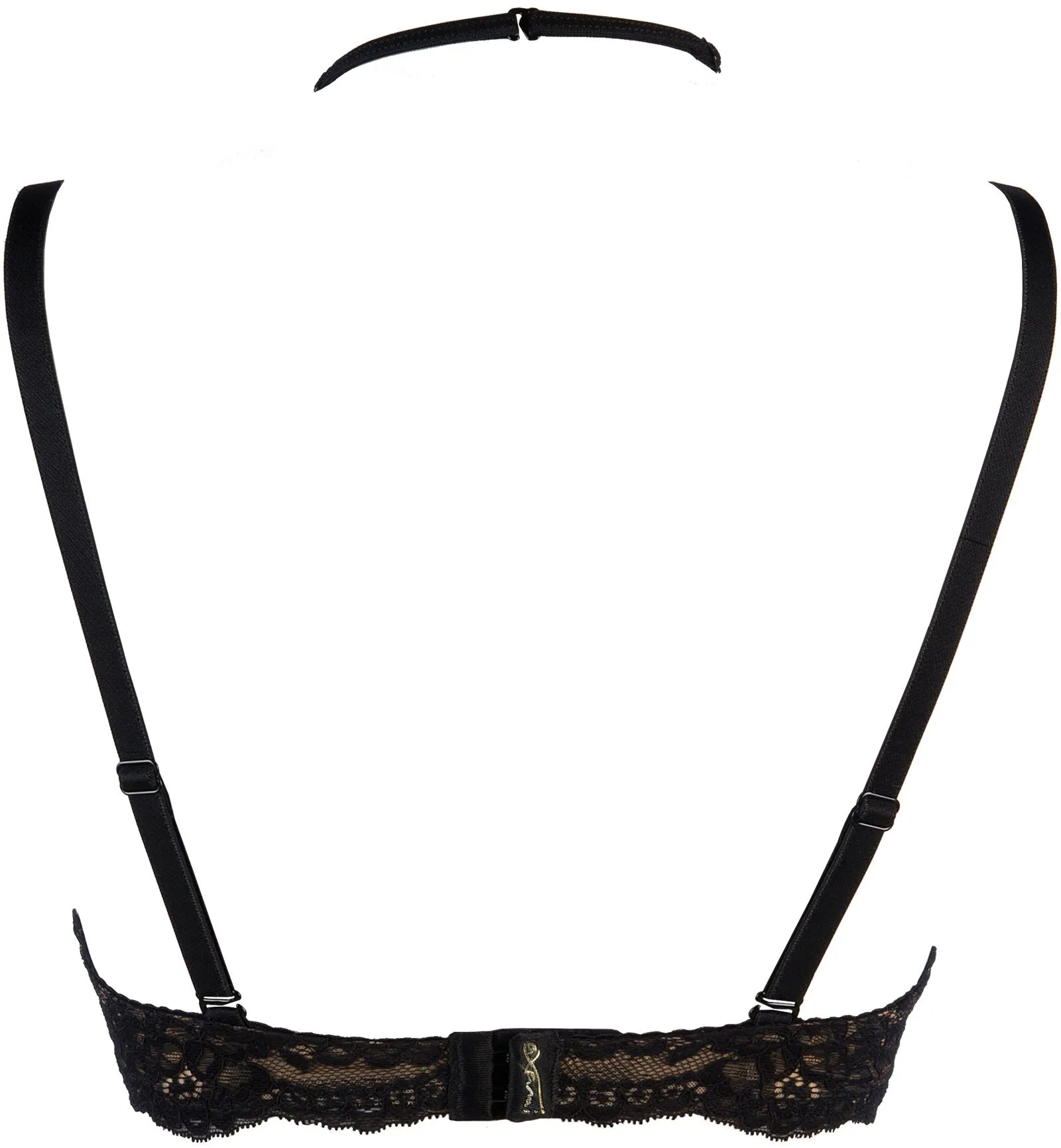 Sujetador beige y negro elegante