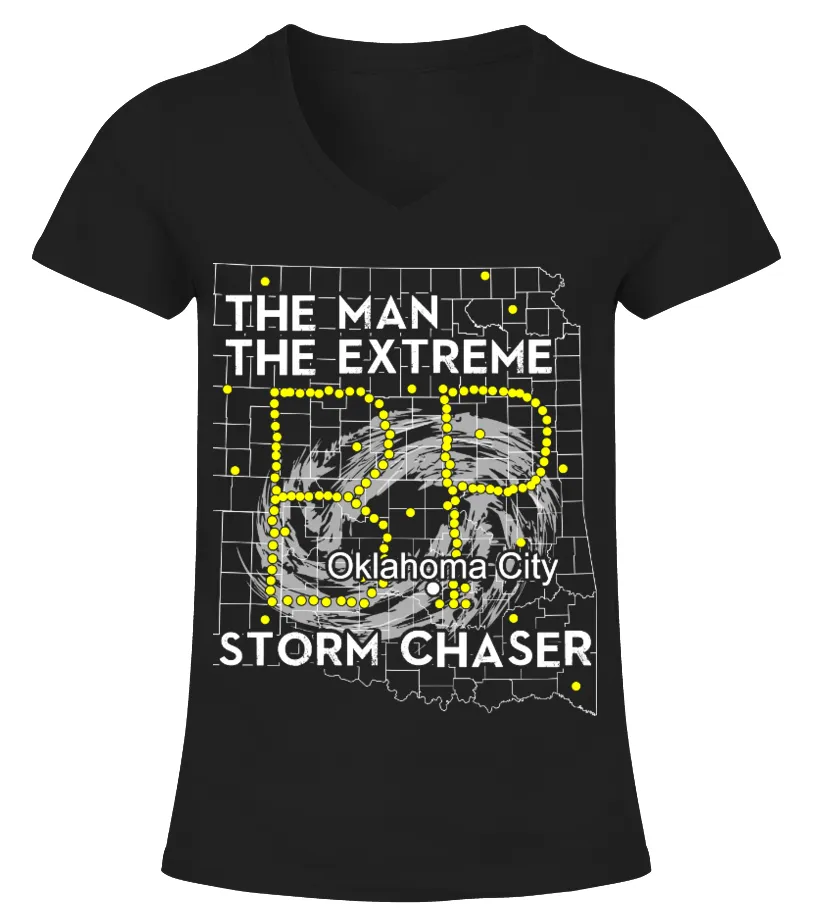 THE MAN  THE EXTREME STORM CHASER CAMISETA CUELLO PICO MUJER