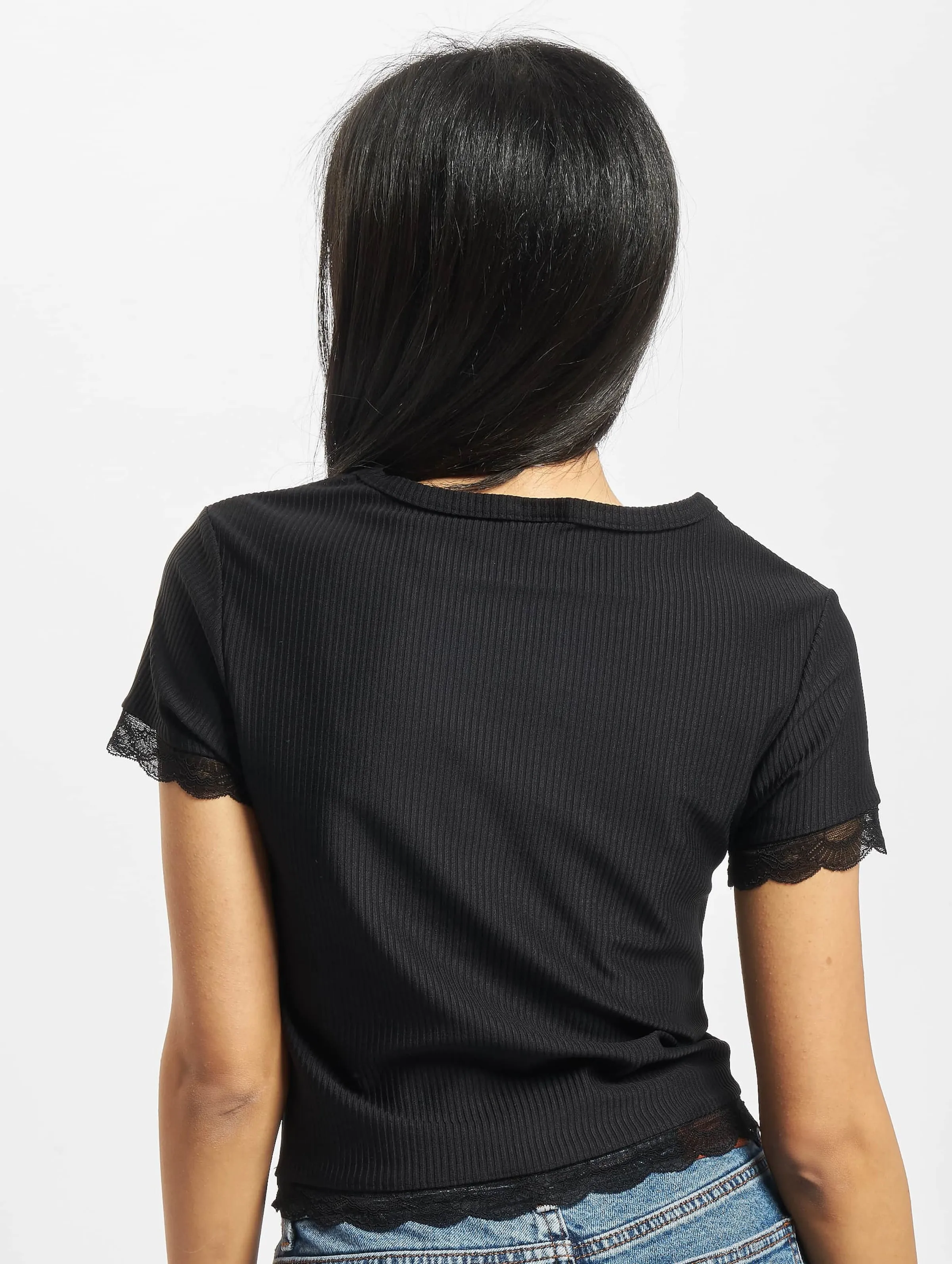 Urban Classics Ladies Cropped Lace Hem