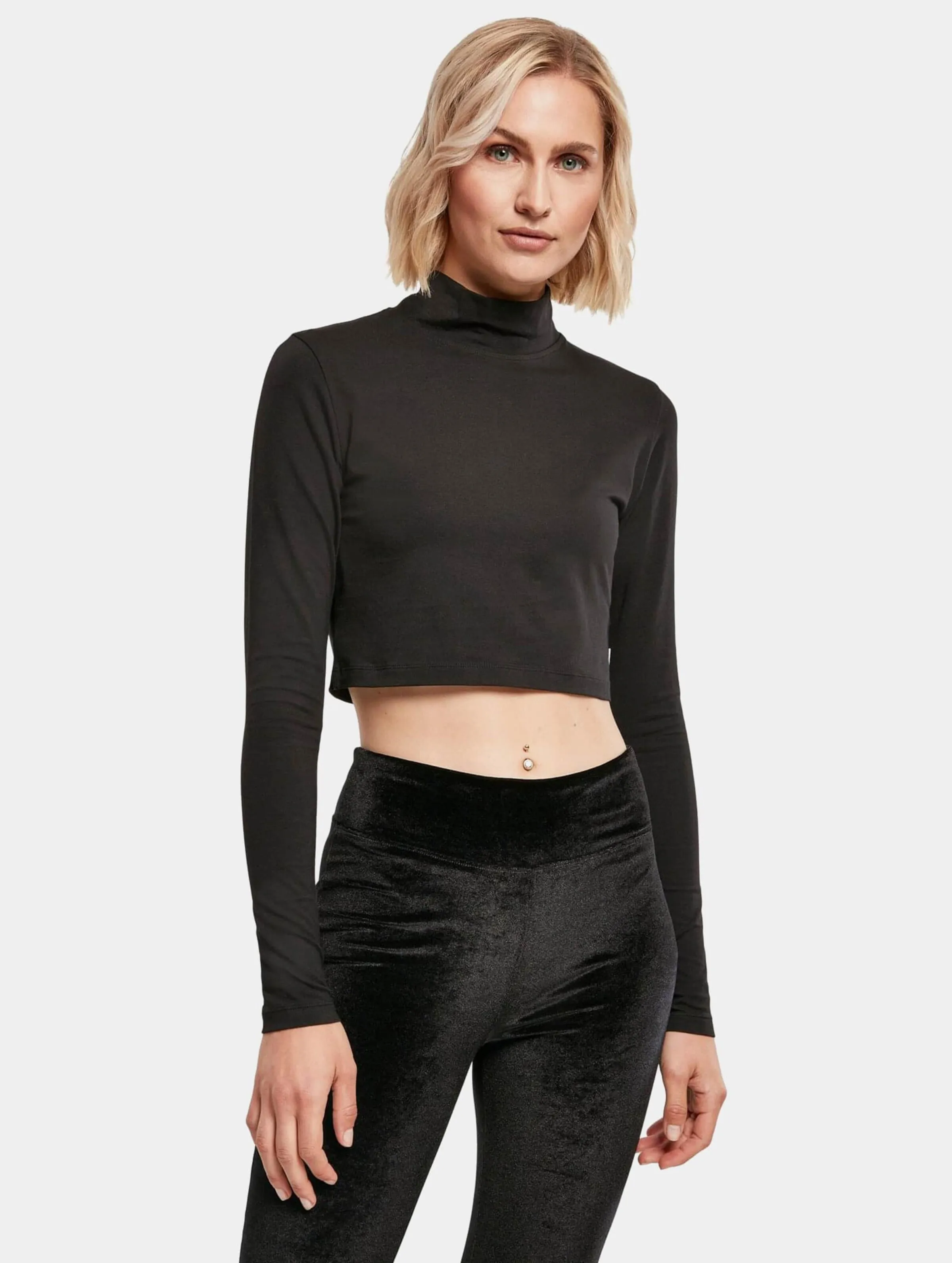 Urban Classics Ladies Organic Cropped Turtelneck