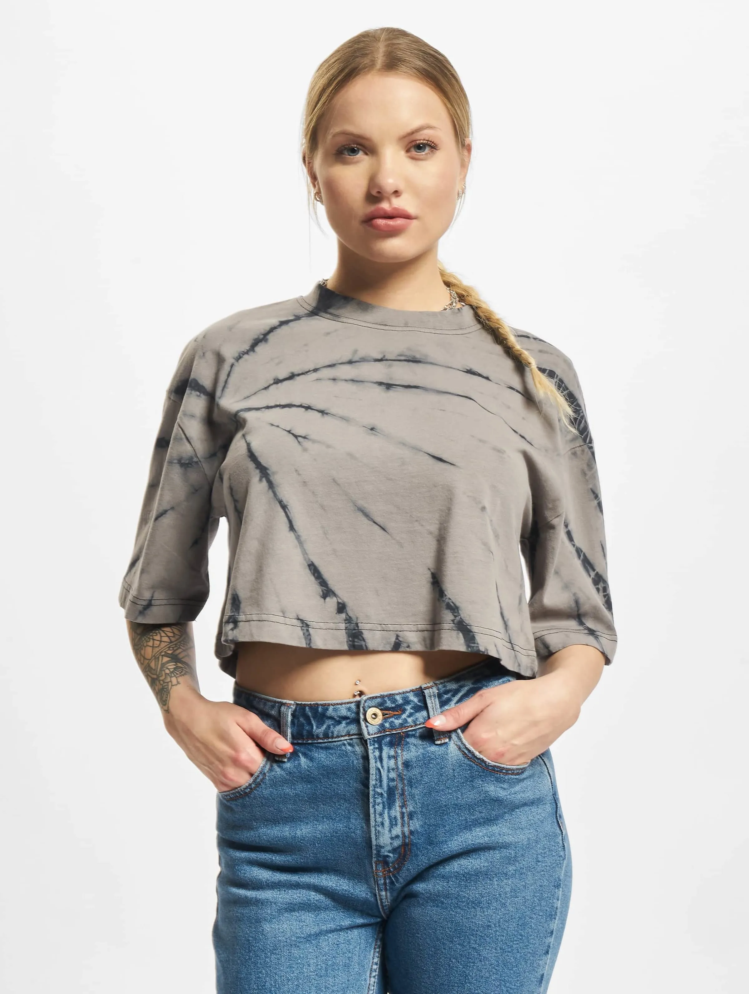 Urban Classics Ladies Oversized Cropped Tie Dye
