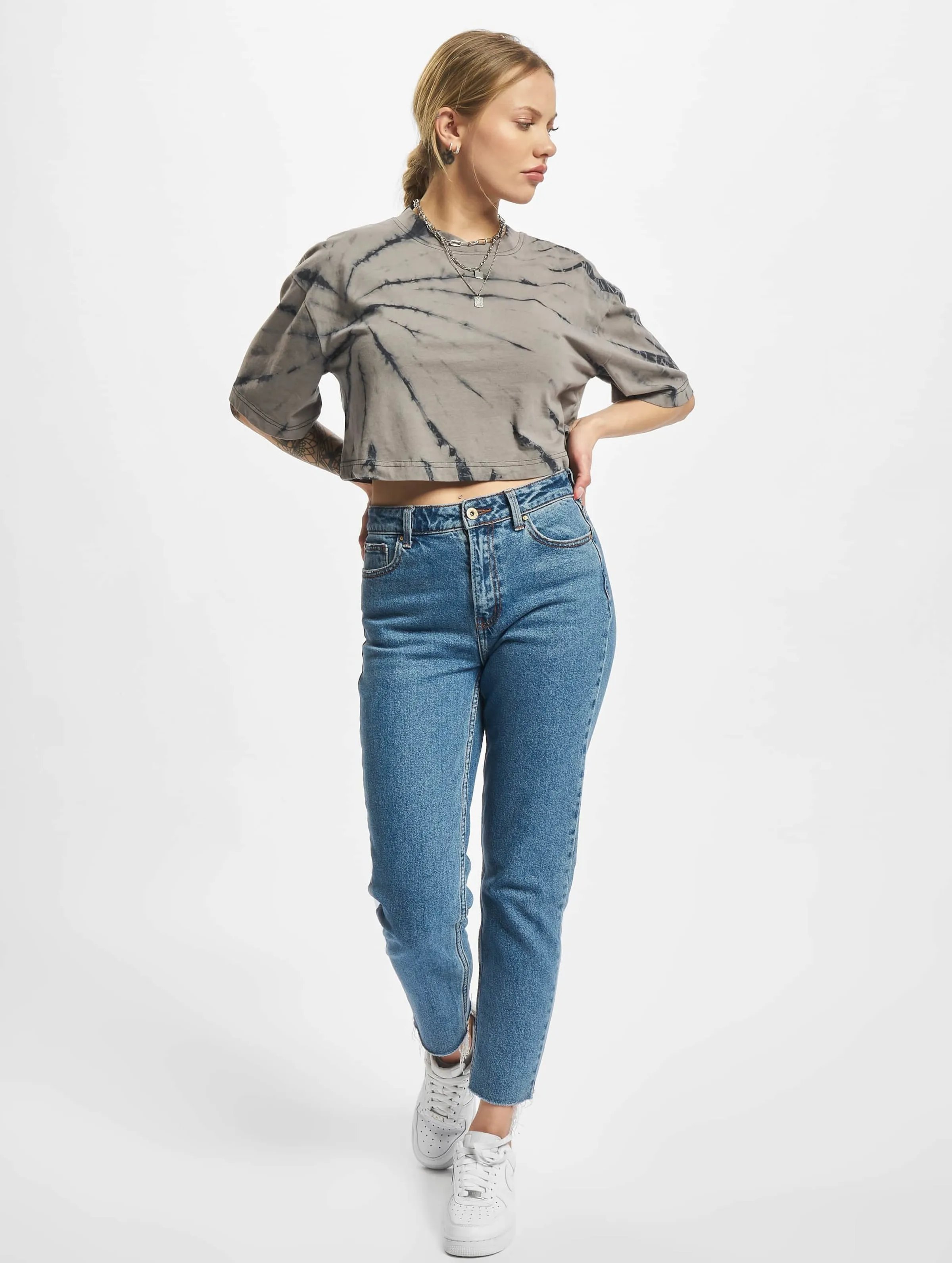 Urban Classics Ladies Oversized Cropped Tie Dye