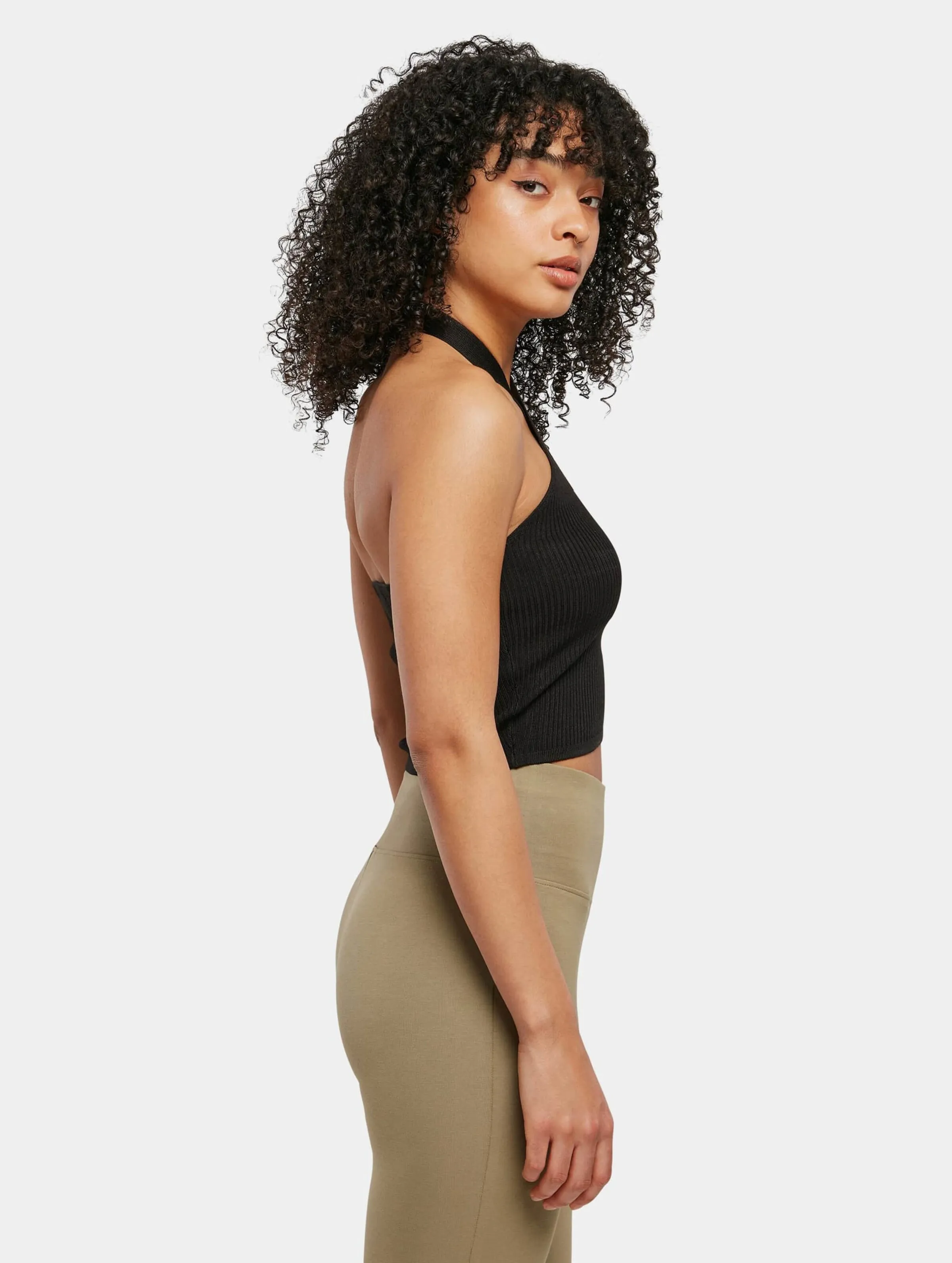 Urban Classics Ladies Rib Knit Crossed Neckholder