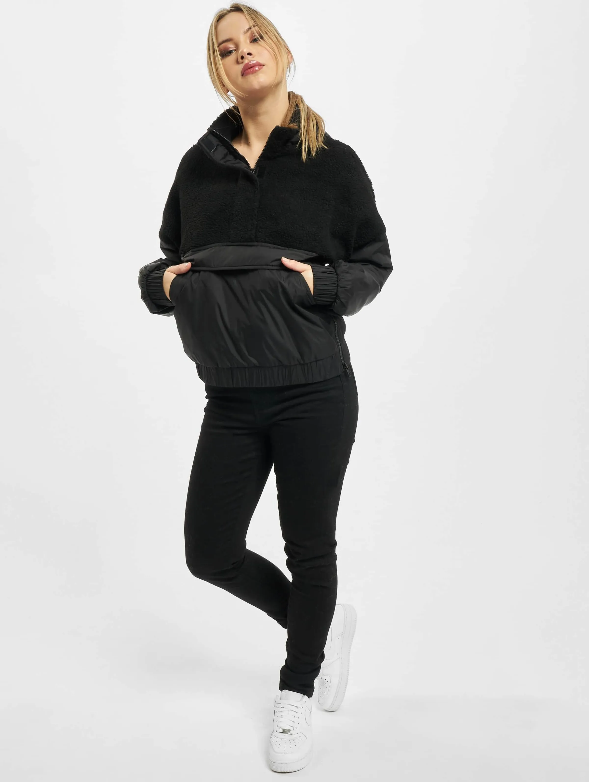 Urban Classics Ladies Sherpa Mix Pull Over