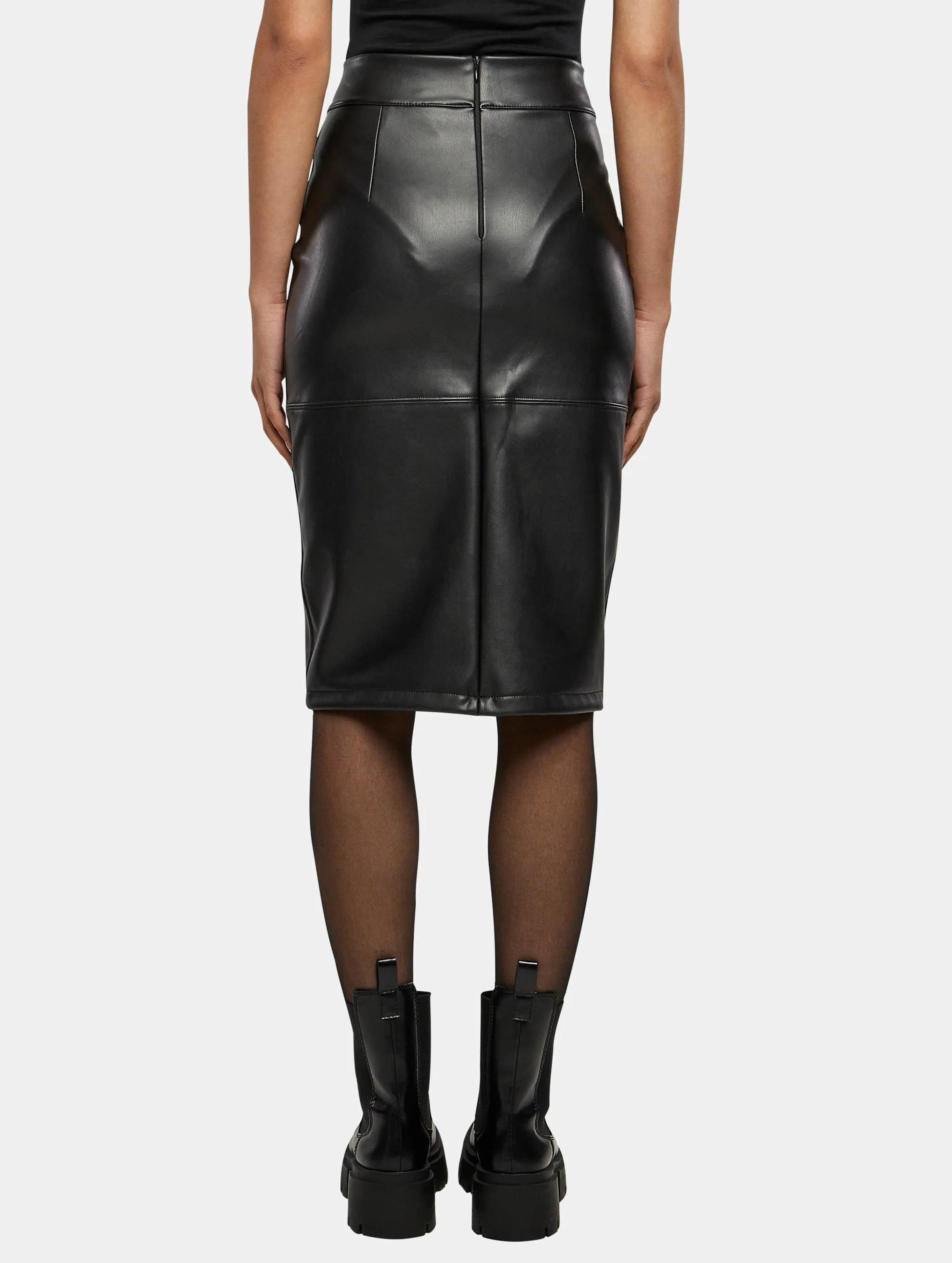 Urban Classics Ladies Synthetic Leather Pencil Skirt