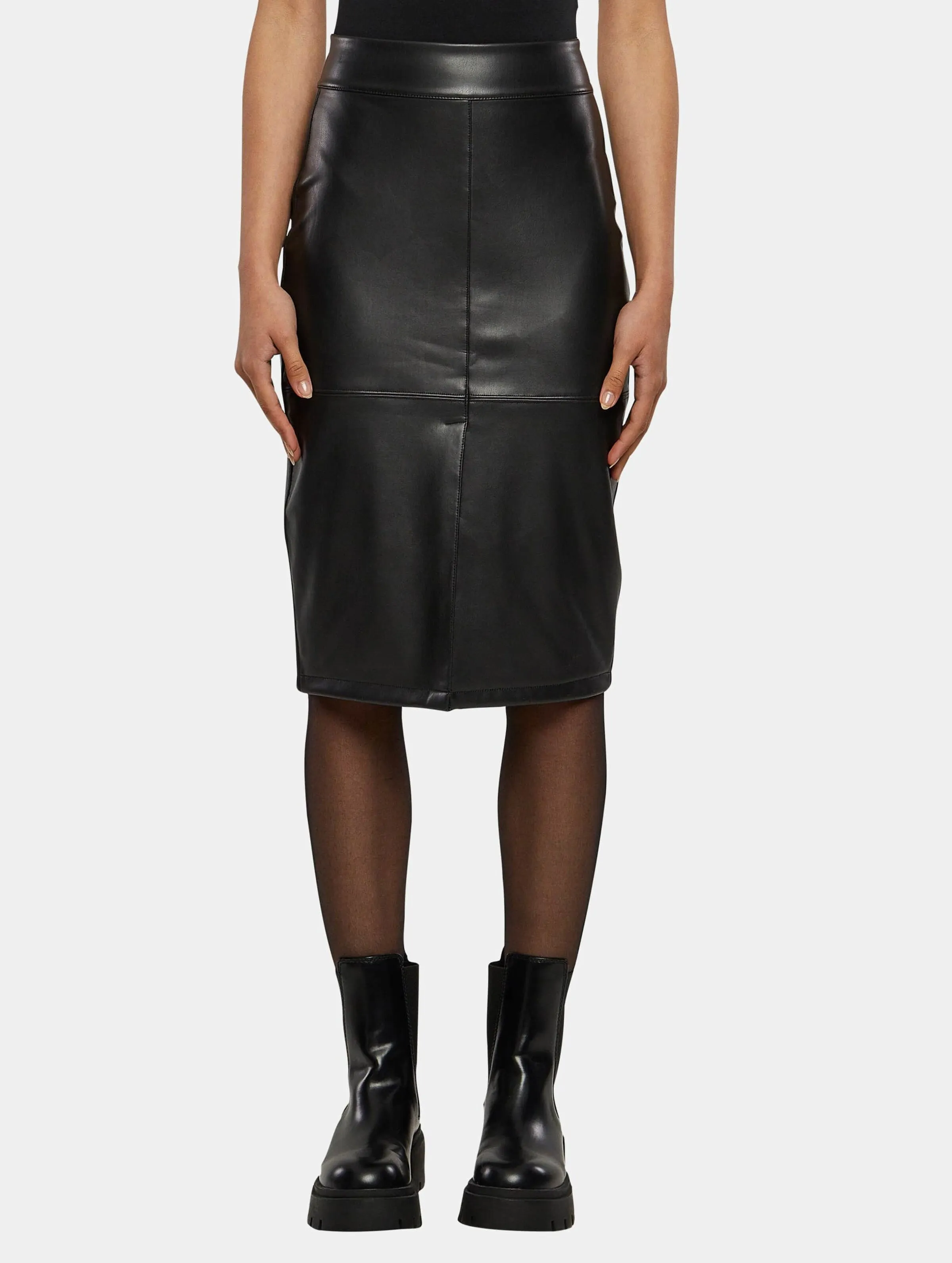 Urban Classics Ladies Synthetic Leather Pencil Skirt