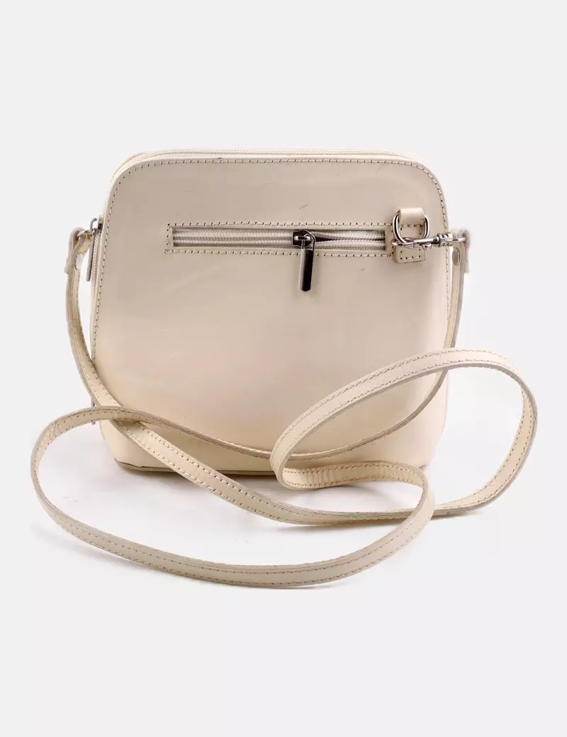 Vera pelle Bolso blanco detalle piel
