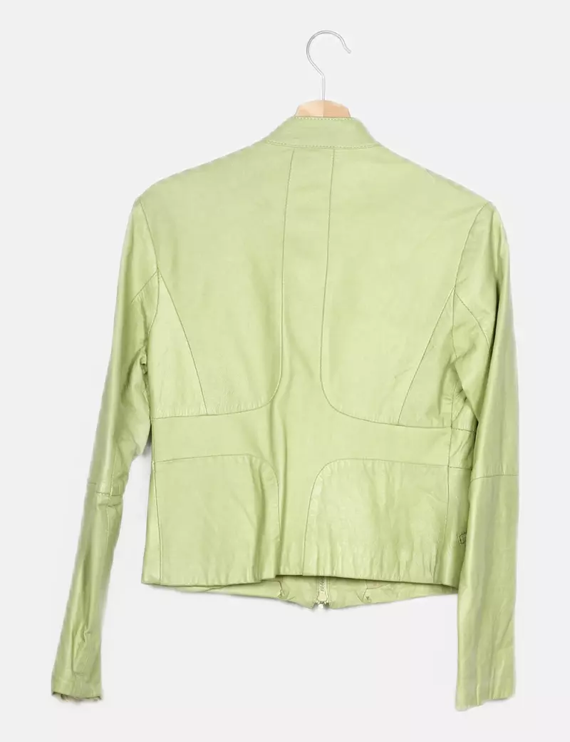 Vera pelle Chaqueta polipiel verde