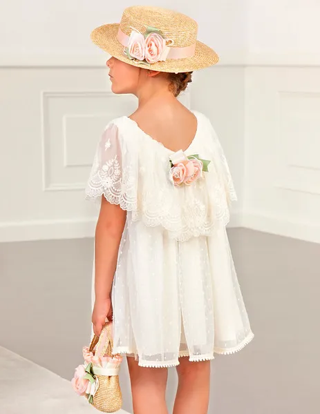 vestido tul volante 5018 abel y lula