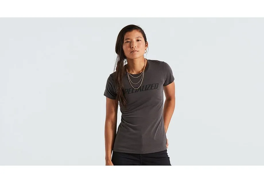 WORDMARK TEE SS WMN CHAR XS